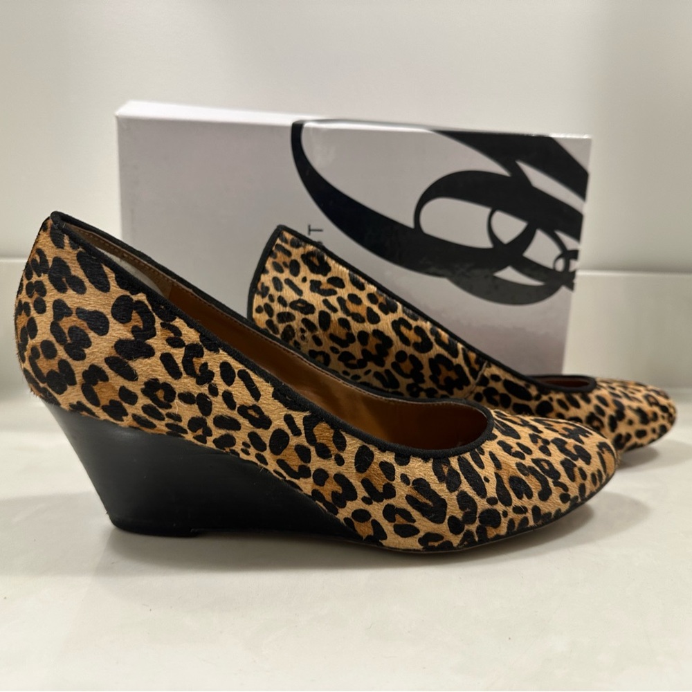 Nine West 2.5” Mela wedge leopard print low-heeled pump